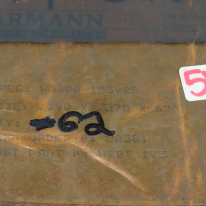 Darmann WA800-155V2S Industrial Honing Stones .190 x .375 x 6" Lot Of 50