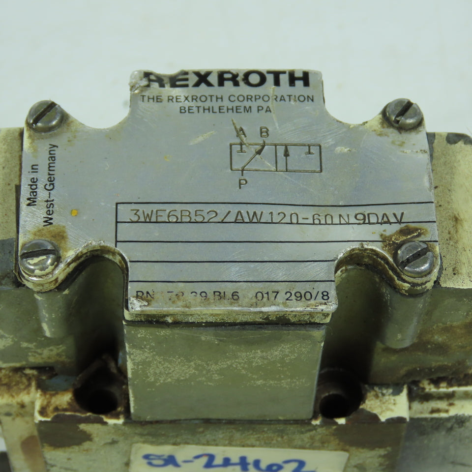 Rexroth 3WE6B52/AW120-60N9K4 Directional Spool Valve 315 bar 120VAC 60Hz