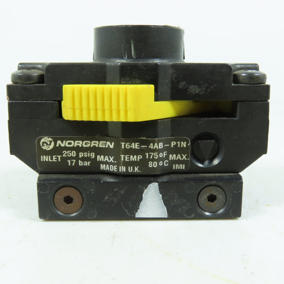 Norgren T64E-4AB-P1N Lockout Valve 1/2" PTF 3-Port 2-Position 250psig 175F