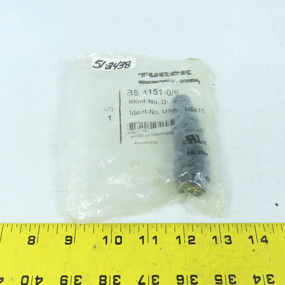 Turck U6413 BS 4151-0/9 Field Wireable Connector 4-Pin 9A 250V