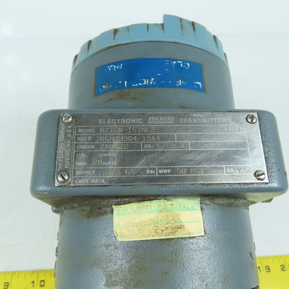 Foxboro 821GM-IS1NL2 Electronic Pressure Transmitter 4-20mA 12.5-65VDC 50 PSI
