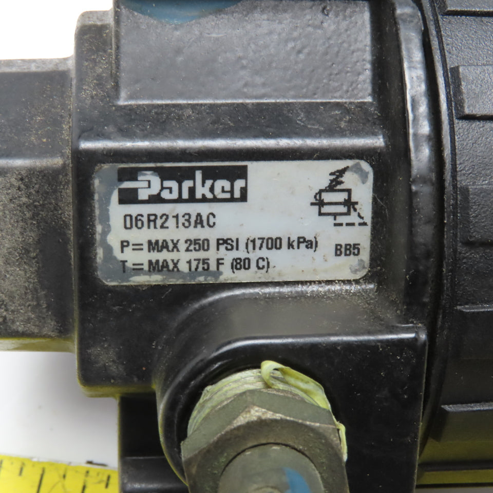 Parker 06R213AC 3/8" Compressed Air Pressure Regulator 250 PSI