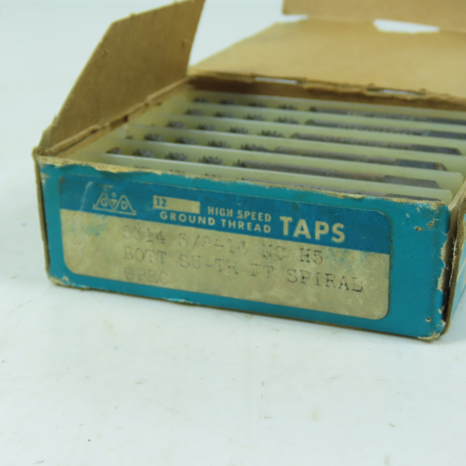 Greenfield High Speed Ground Spiral Fluted Taps 3/8-16 NC H5 Lot of 6