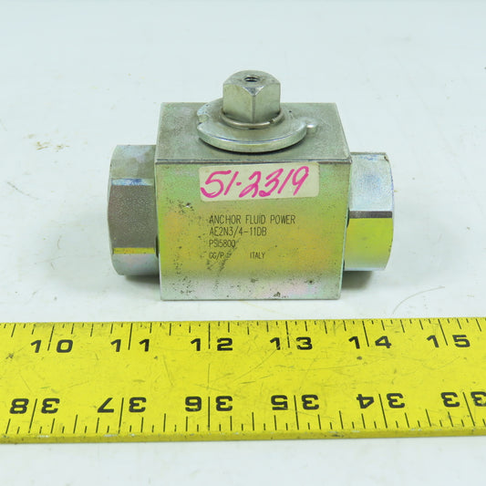 Anchor AE2N3/4-11DB High Pressure Hydraulic Ball Valve 3/4" NPT 5800 PSI