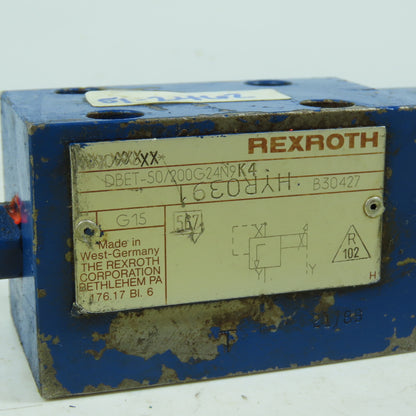 Rexroth DBET-50/200G24N9K4 Proportional Pressure Relief Valve 24VDC Size 6
