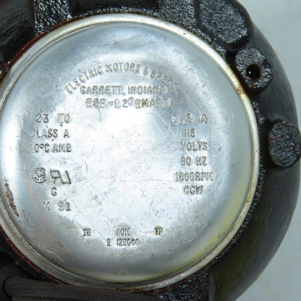 Electric Motors & Specialties ESP-L20EMAR1 Electric Motor 115V 1500RPM CCW