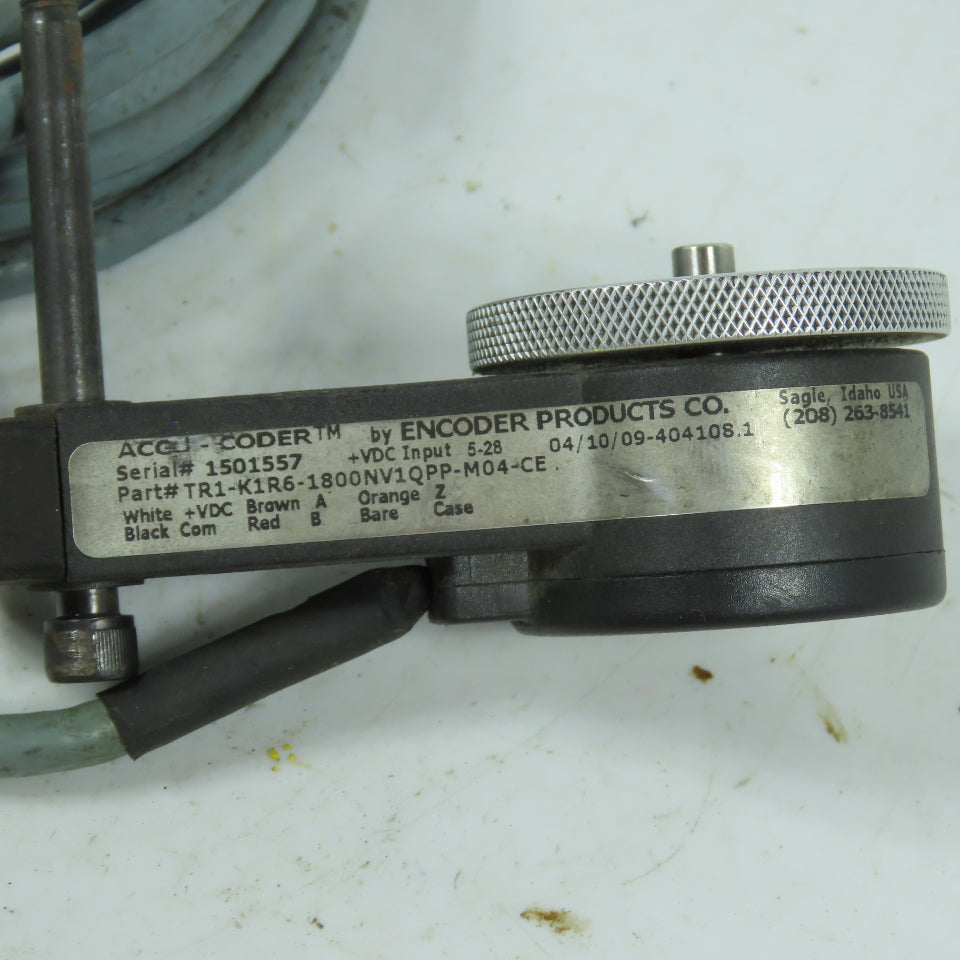 Encoder Products TR1-K1R6-1800NV1QPP-M04-CE Rotary Through-Shaft Encoder 1800CPR