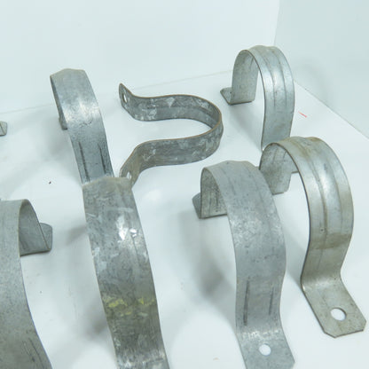 Two-Hole Conduit Straps 2-1/2" Galvanized Steel Lot of 18