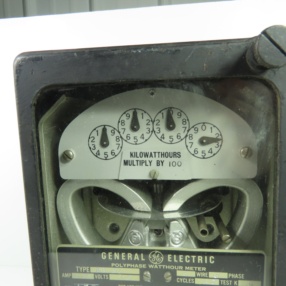General Electric DS-19Y Polyphase Watthour Meter 115V 2.5A 3Ph 60Hz