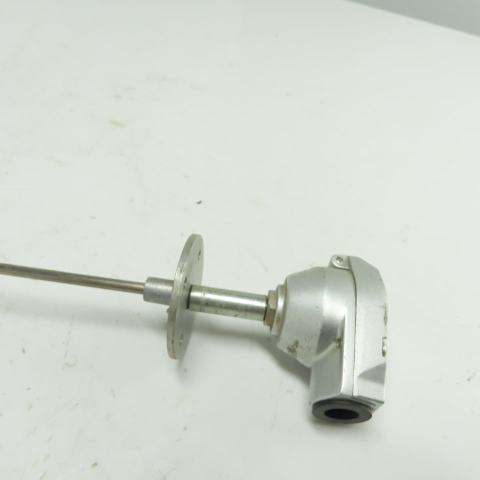 Chino SUS316 K Type Thermocouple Probe Class 2 SUS316 Flange Mount 28" Probe