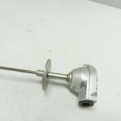 Chino SUS316 K Type Thermocouple Probe Class 2 SUS316 Flange Mount 28" Probe