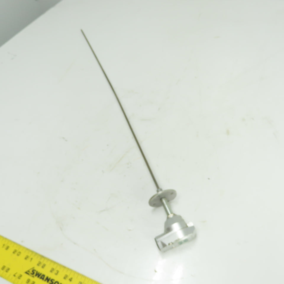Chino SUS316 K Type Thermocouple Probe Class 2 SUS316 Flange Mount 28" Probe