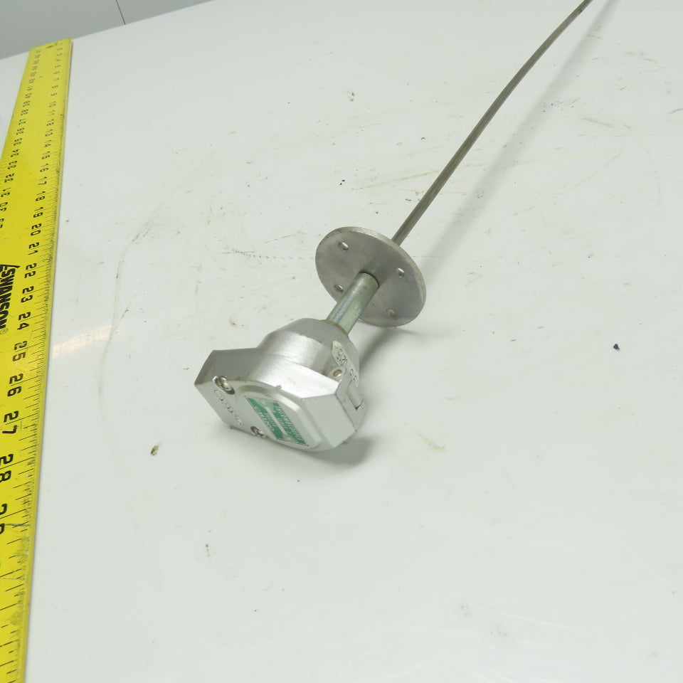 Chino SUS316 K Type Thermocouple Probe Class 2 SUS316 Flange Mount 28" Probe