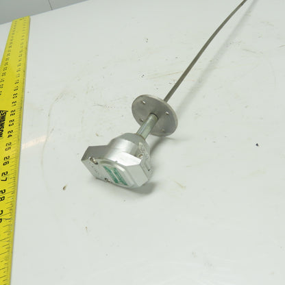 Chino SUS316 K Type Thermocouple Probe Class 2 SUS316 Flange Mount 28" Probe