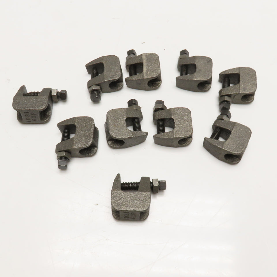 Appleton 1031 3/4" Flange Malleable Iron Beam Clamp 3/8" Thread Lot Of 10