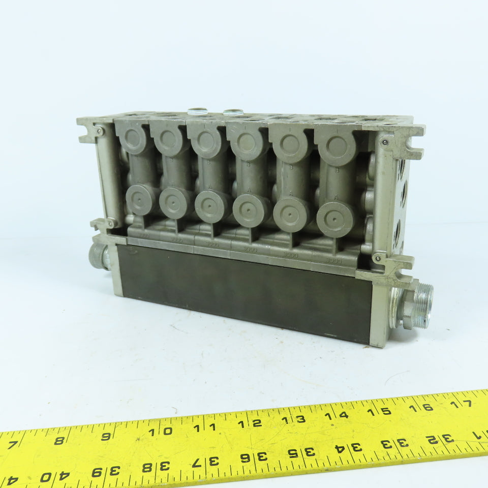 SMC 6-Station Pneumatic Valve Manifold
