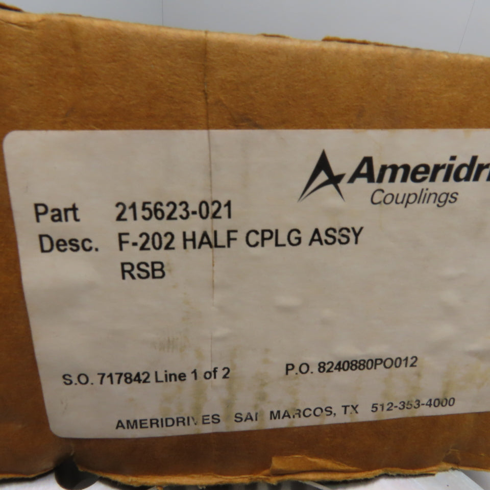 Ameridrives 215623-021 F-202 Half Coupling Assembly with Hardware