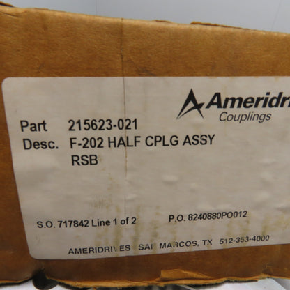 Ameridrives 215623-021 F-202 Half Coupling Assembly with Hardware