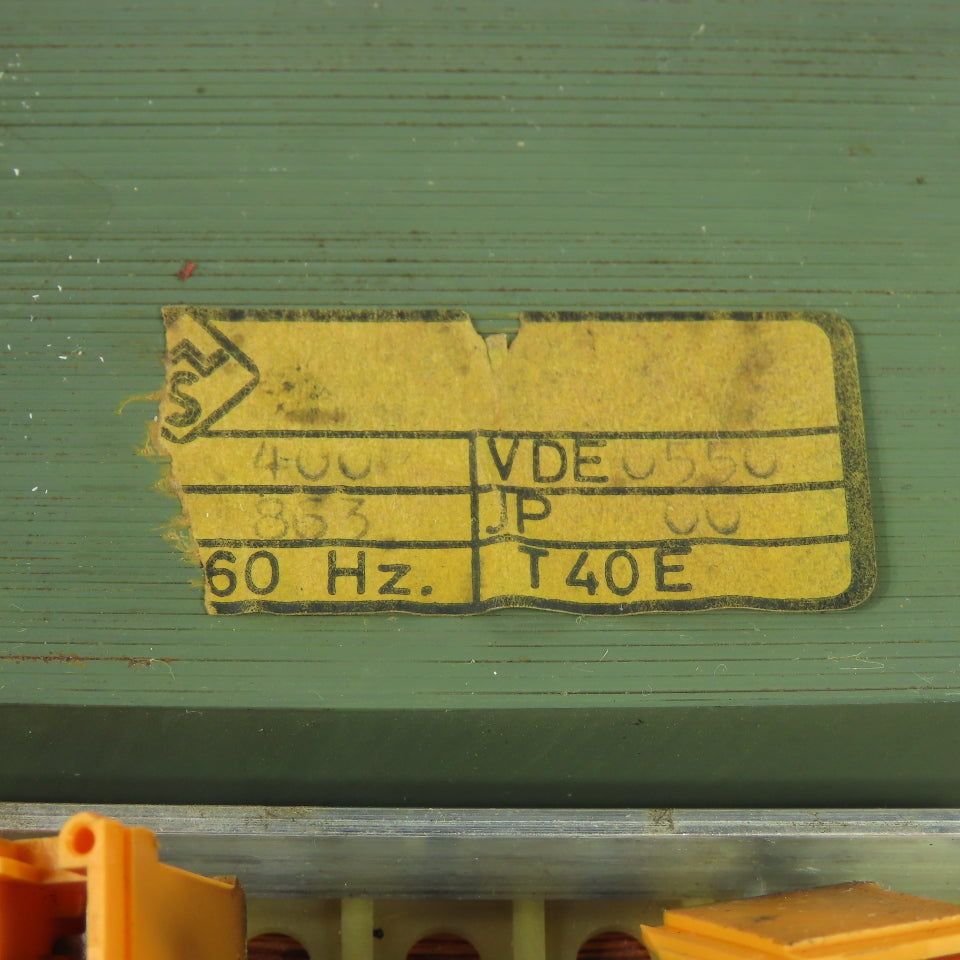 T40E VDE 0550 Control Transformer 400V 60Hz VDE 0550
