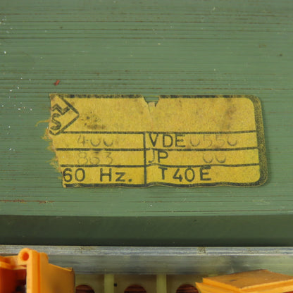 T40E VDE 0550 Control Transformer 400V 60Hz VDE 0550