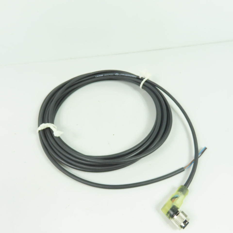 Baumer ESW 33SH0500 Right Angle M12 Female Connector Sensor Cable 300VAC/DC NEW