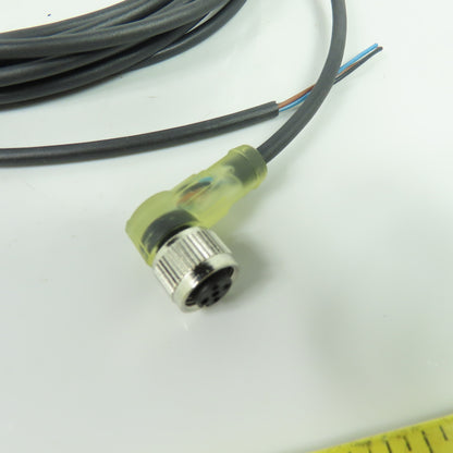 Baumer ESW 33SH0500 Right Angle M12 Female Connector Sensor Cable 300VAC/DC NEW