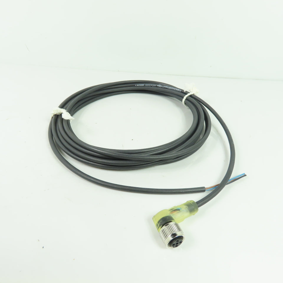 Baumer ESW 33SH0500 Right Angle M12 Female Connector Sensor Cable 300VAC/DC NEW