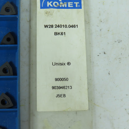 Komet 903946213 W28 24010.0461 Unisix BK61 Indexable Inserts 10-Piece
