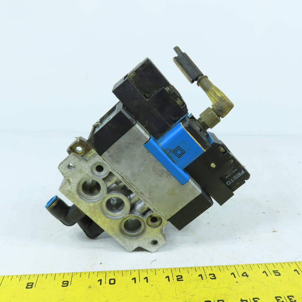 Festo MSEB-3-24V DC VDMA 24 345-C-1 Pneumatic Solenoid Valve Assembly 24V DC