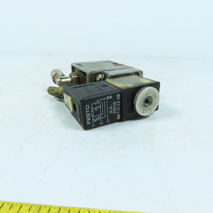 Festo 154622 MFH-3-1/8 Single Solenoid Pneumatic Valve 24VDC 1/8" Ports