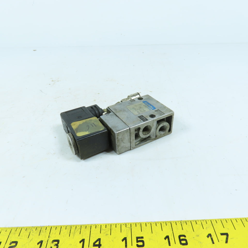 Festo 154622 MFH-3-1/8 Single Solenoid Pneumatic Valve 24VDC 1/8" Ports