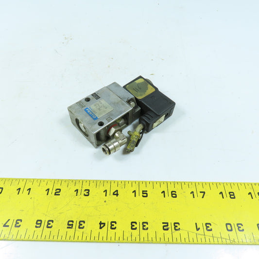 Festo 154622 MFH-3-1/8 Single Solenoid Pneumatic Valve 24VDC 1/8" Ports