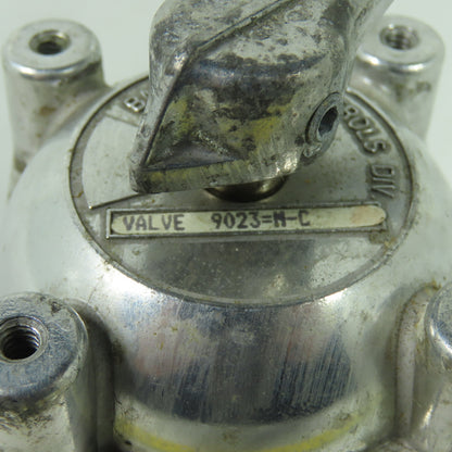 Barksdale Controls Div 9023-M-C 4-Way Shear-Seal Manual Control Valve 3-Position