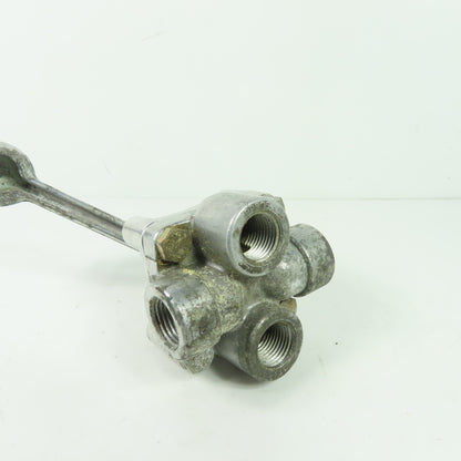 Barksdale Controls Div 9023-M-C 4-Way Shear-Seal Manual Control Valve 3-Position