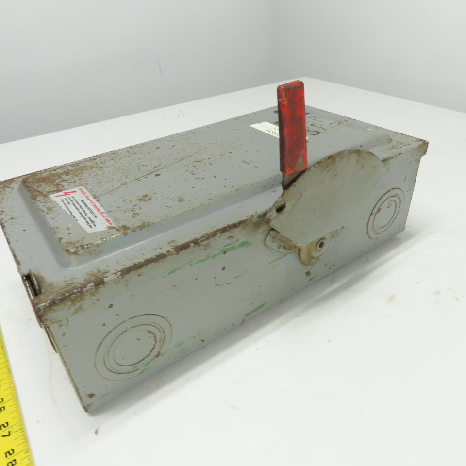 Cutler-Hammer DG223N 100A 3-Pole Fusible Safety Disconnect Switch 240V
