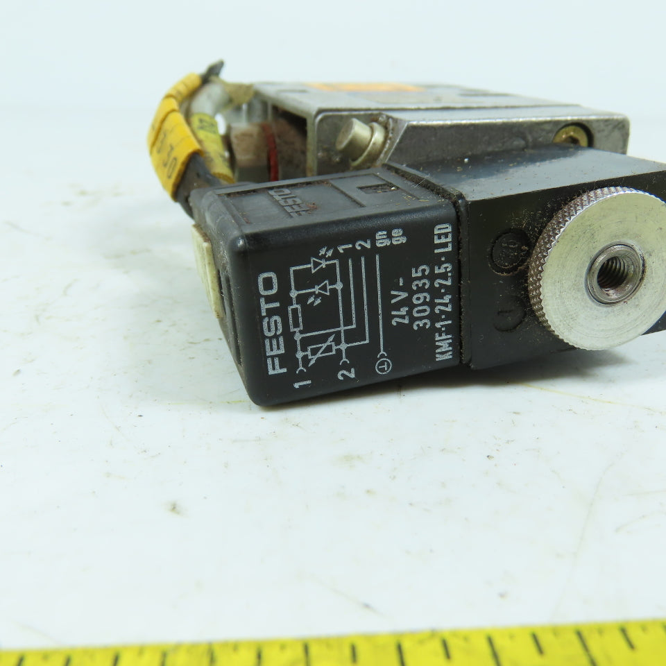 Festo 154623 MFH-3-1/4 Solenoid Valve 24VDC LED Coil