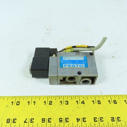 Festo 8313 MOFH-3-1/4-SA 3/2-Way Solenoid Valve 24VDC 116psi