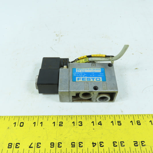 Festo 8313 MOFH-3-1/4-SA 3/2-Way Solenoid Valve 24VDC 116psi