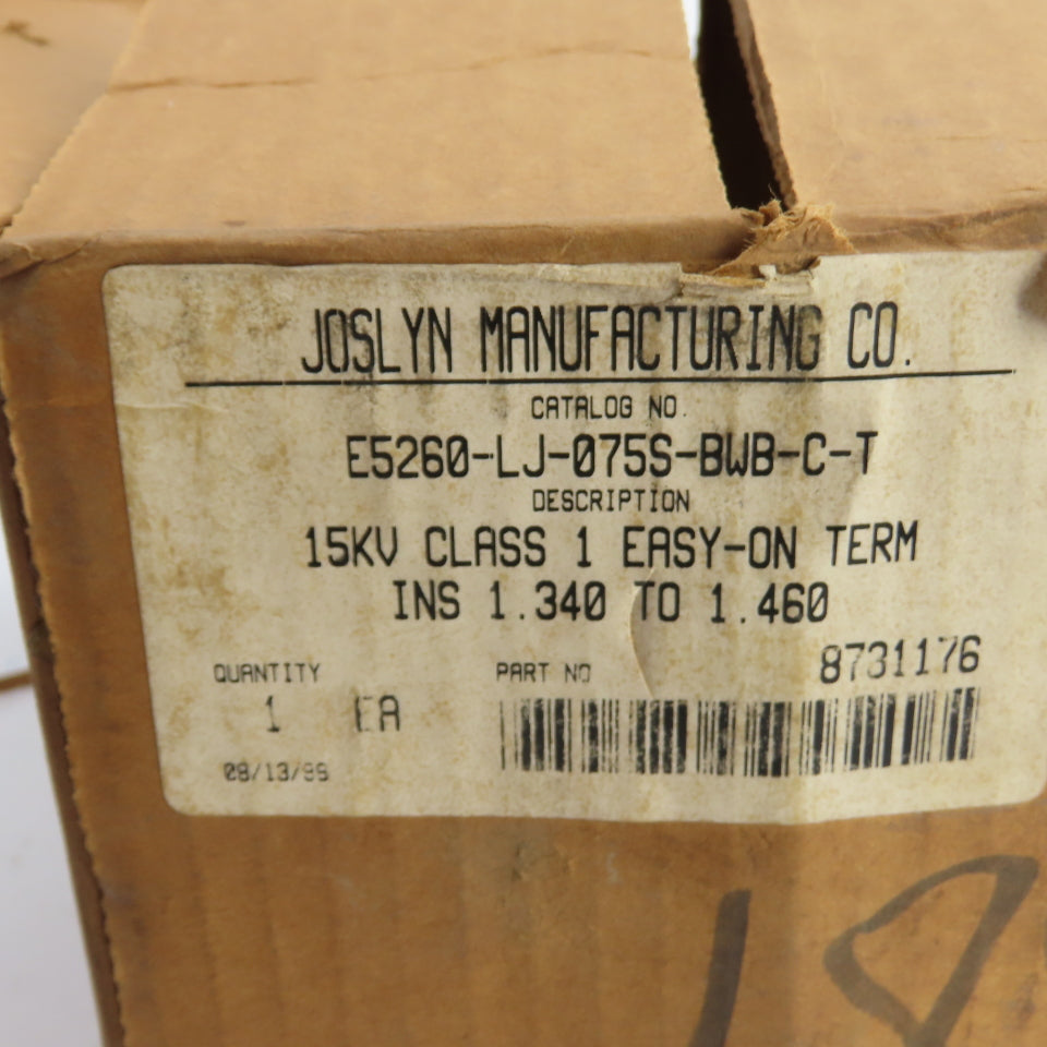 Joslyn E5260-LJ-075S-BWB-C-T 15kV Class 1 Easy-On Cable Termination 1.340-1.460"