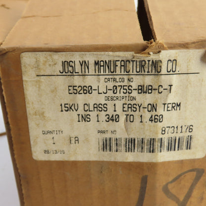 Joslyn E5260-LJ-075S-BWB-C-T 15kV Class 1 Easy-On Cable Termination 1.340-1.460"