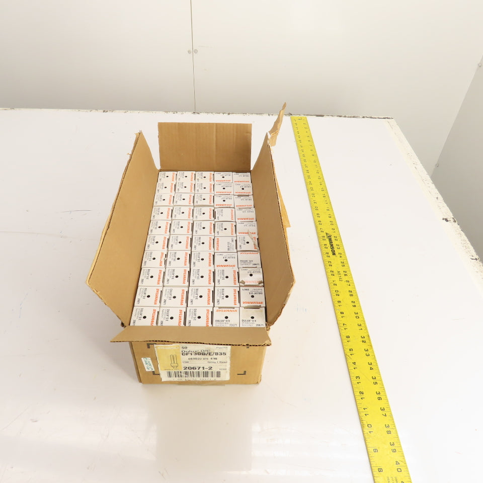 Sylvania CF13DD/E/835 Dulux D/E 13W Fluorescent Bulbs G24q- 4-Pin Lot/50