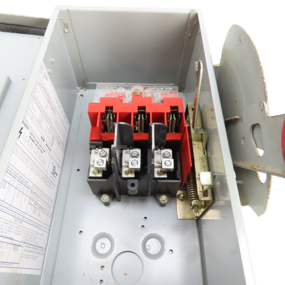 Eaton DH361UDKW 30A Non-Fusible Heavy Duty Safety Disconnect Switch 600VAC