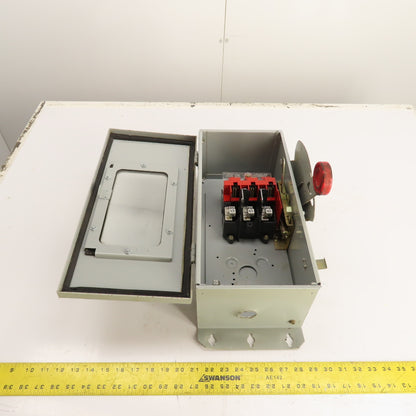 Eaton DH361UDKW 30A Non-Fusible Heavy Duty Safety Disconnect Switch 600VAC