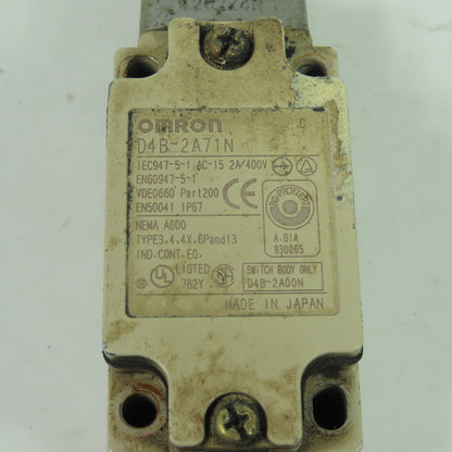 Omron D4B-2A71N Heavy Duty Limit Switch Roller Lever 2A 400V IP67