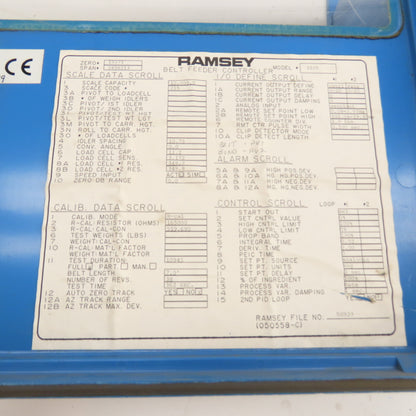Ramsey 2105 Micro-Tech 2000 Belt Feeder Controller NEMA Enclosure