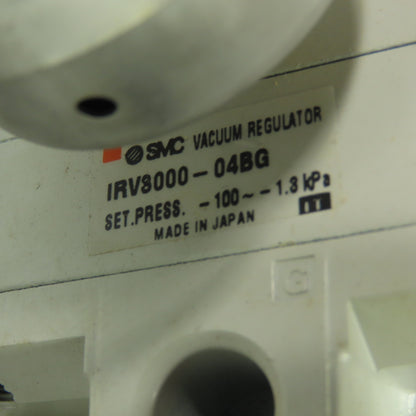 SMC IRV3000-04BG Vacuum Regulator -100 to -1.3 kPa with Gauge and Muffler