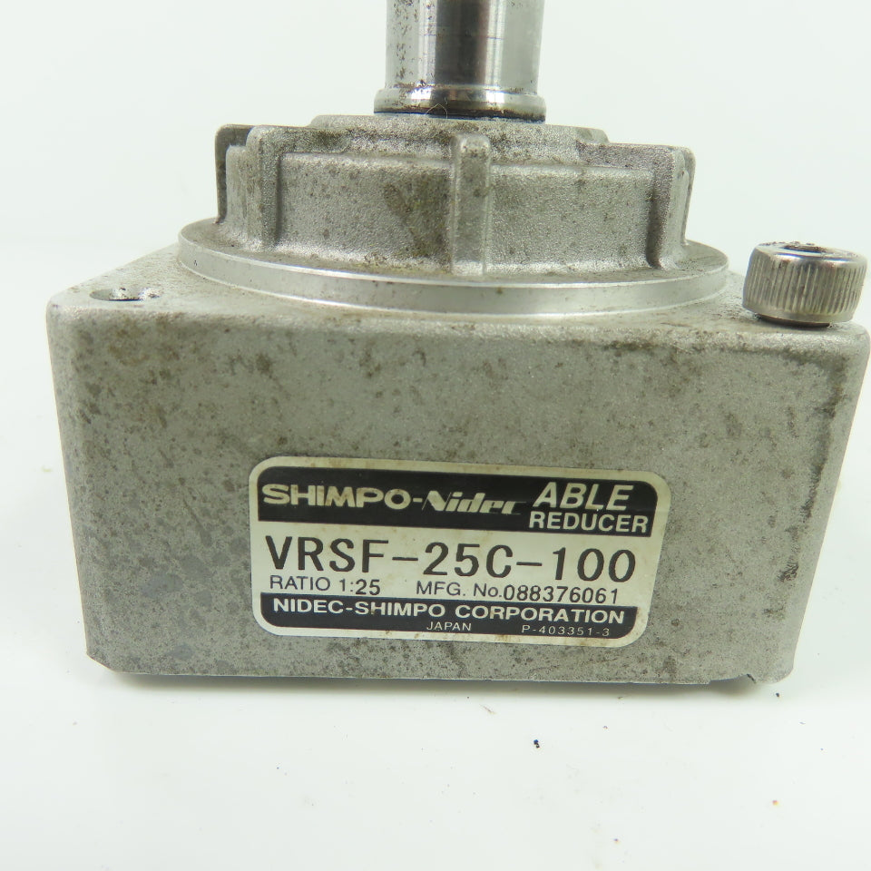 Shimpo-Nidec VRSF-25C-100 ABLE Reducer Gear Head 25:1 Ratio 72mmFlange 19mmShaft