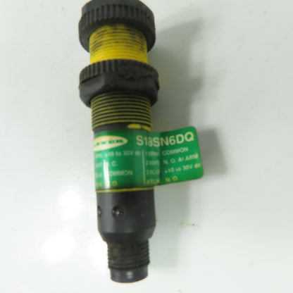 Banner S18SN6DQ S18 Series NPN Proximity Sensor 10-30VDC 4-Pin Euro M12