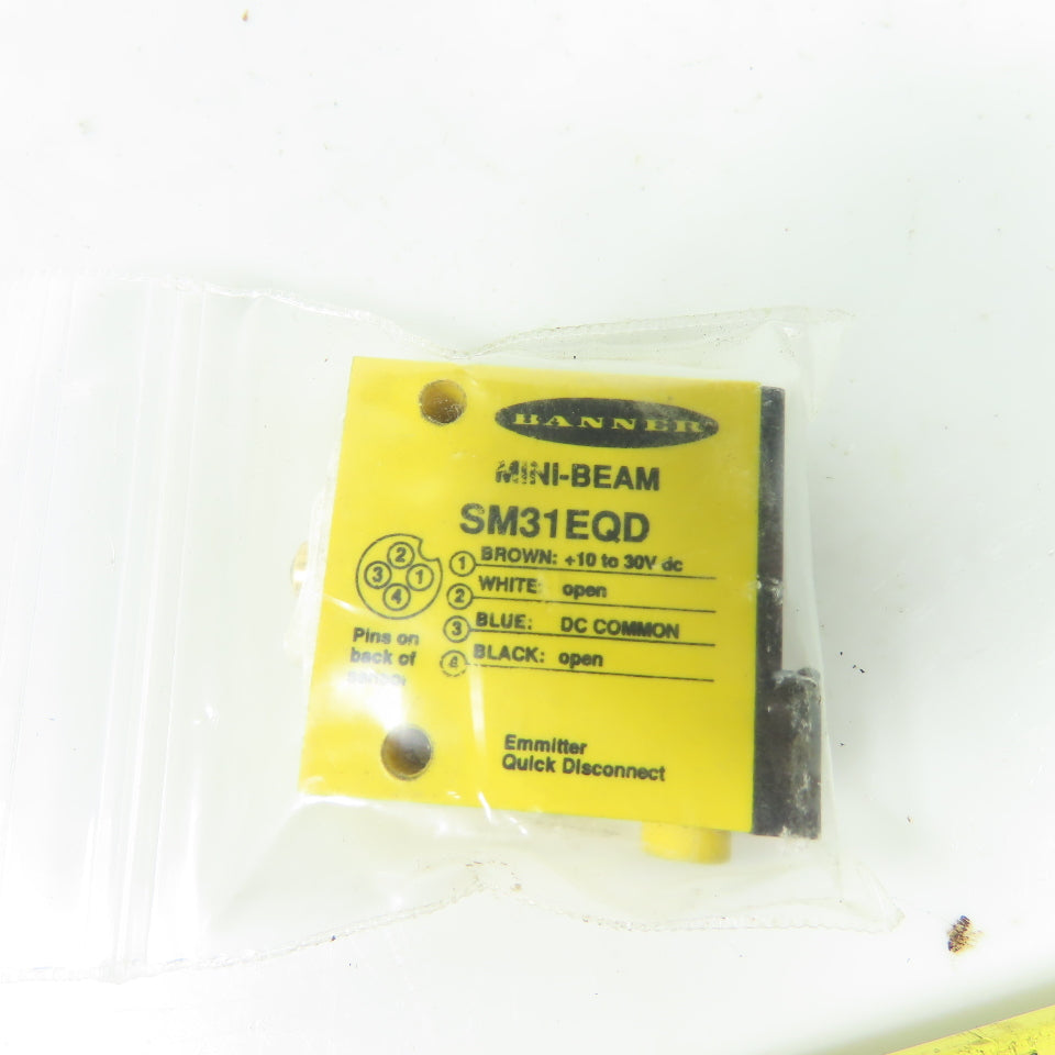 Banner SM31EQD Mini-Beam Emitter Photoelectric Sensor 10-30VDC