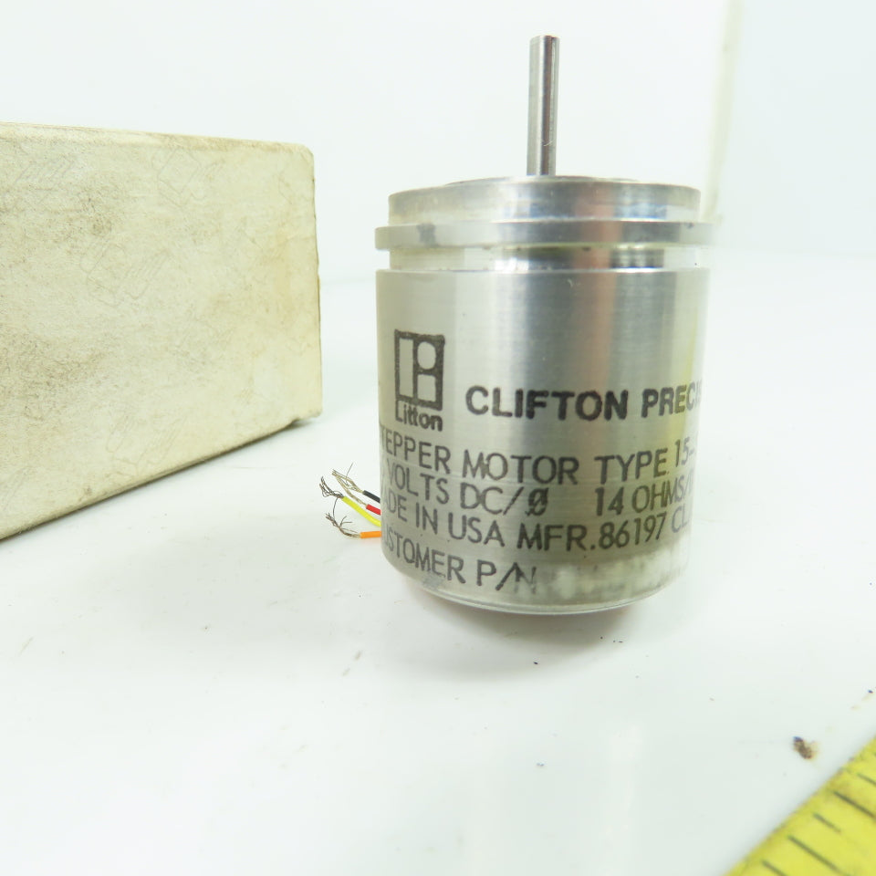 Litton Clifton Precision 86197 15-SVAY-18BF 16V 15 Degree Stepper Motor 14 Ohms